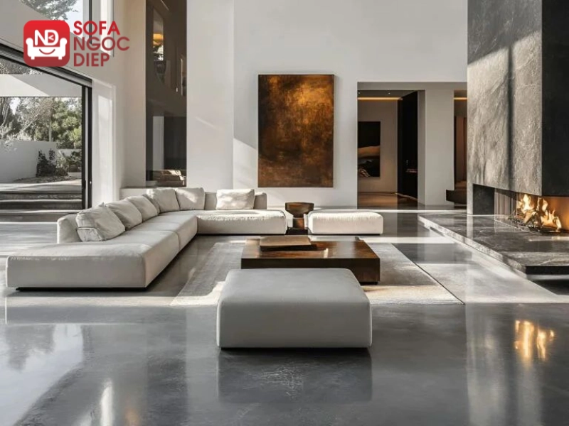 Sofa góc L kích thước lớn bọc da/vải cao cấp có phom dáng bệ thế phù hợp cho không gian lounge, nhà hàng cao cấp Sofa góc L kích thước lớn bọc da/vải cao cấp có phom dáng bệ thế phù hợp cho không gian lounge, nhà hàng cao cấp