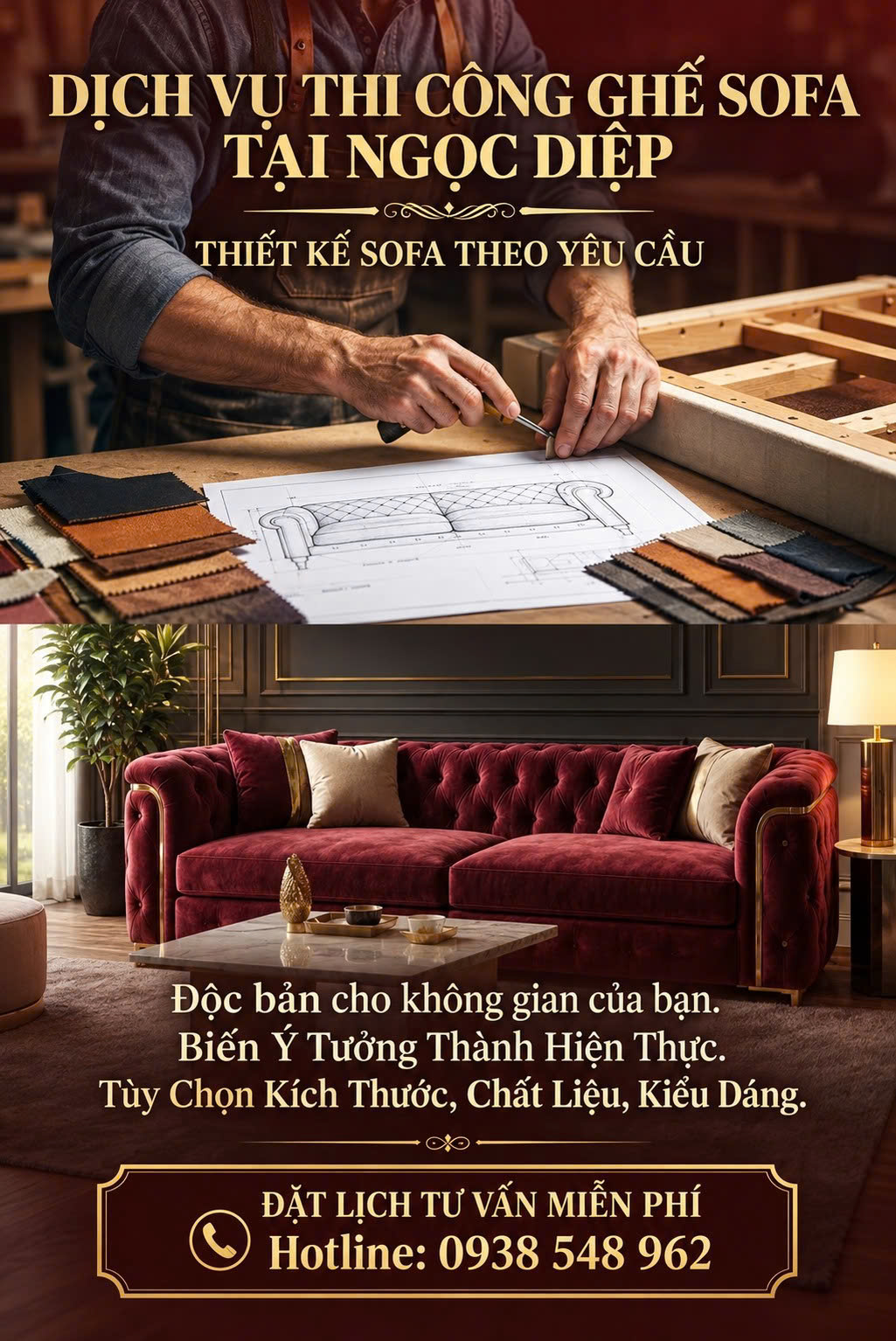 Bọc ghế sofa cao cấp