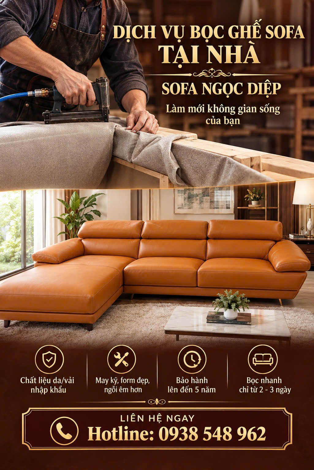 Bọc ghế sofa cao cấp